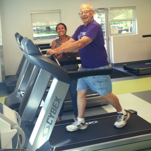 Study coordinator Tiana Tauiliili oversees an exercise training study visit
